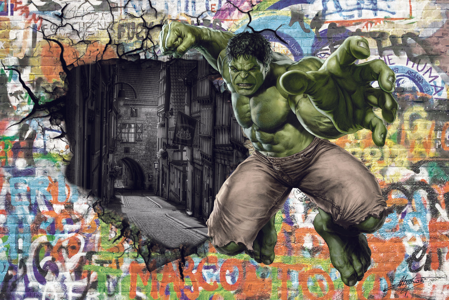 Hulk break the wall